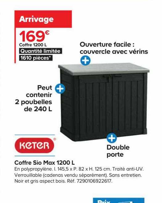 Coffre Sio Max 1200 L Keter