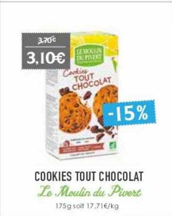 cookies tout chocolat le moulin du pivert