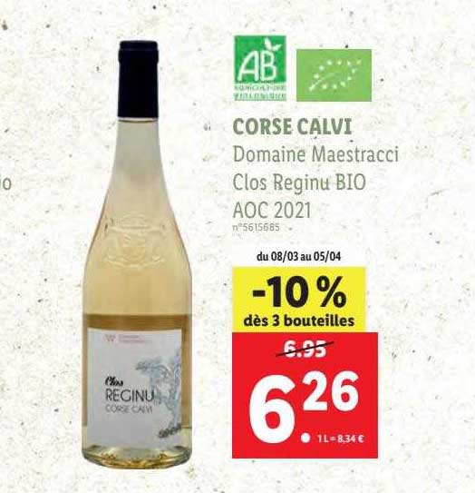 corse calvi domaine maestracci clos reginu bio aoc 2021