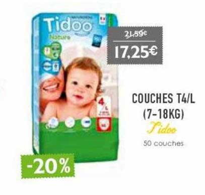 couches t4-l (7-18 kg) tidoo