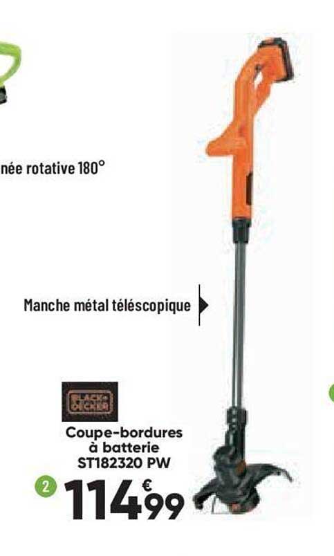 coupe-bordures à batterie black + decker