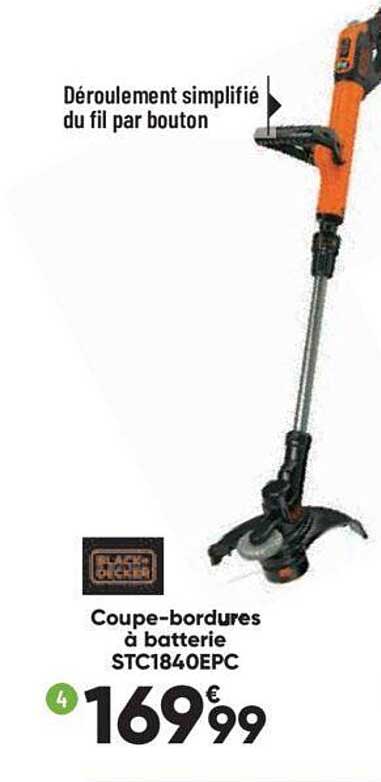 coupe-bordures à batterie black + decker