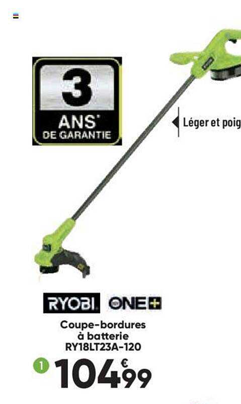 coupe-bordures à batterie ryobi