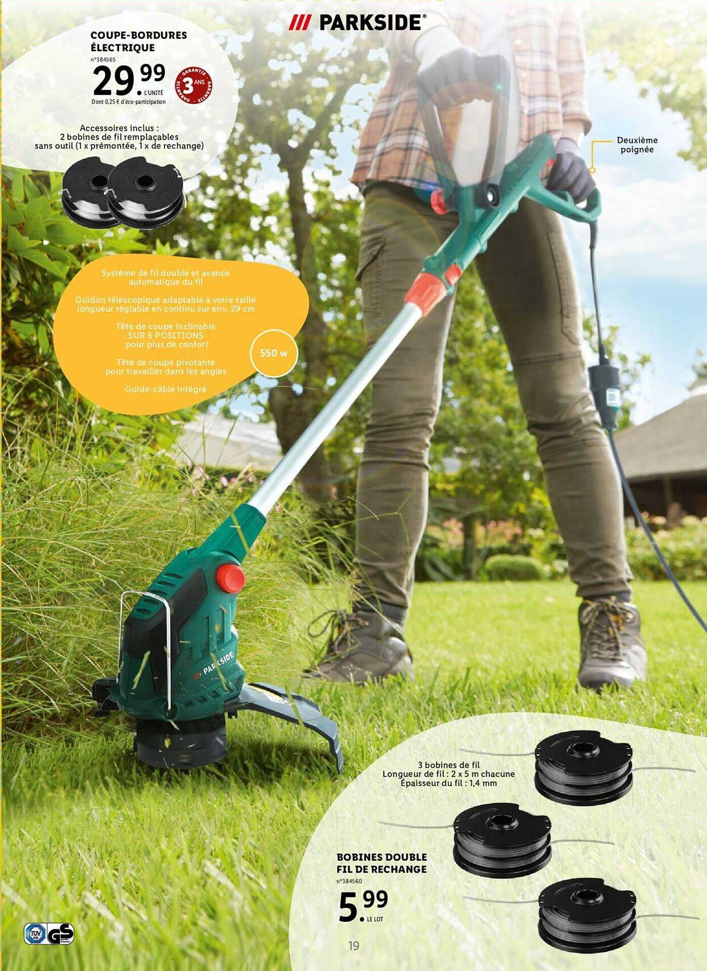 coupe-bordures électrique parkside