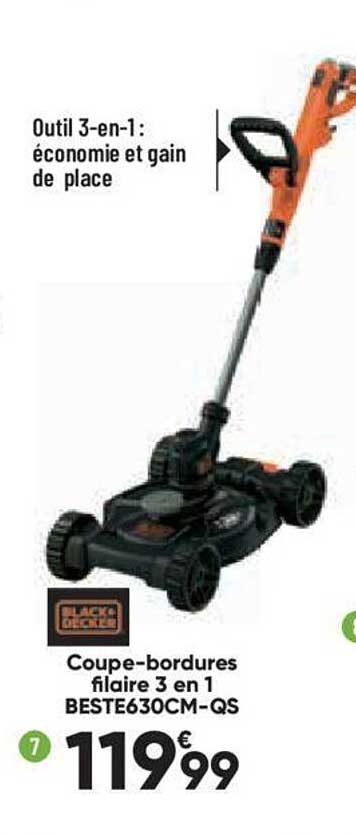 coupe-bordures filaire 3 en 1 black + decker