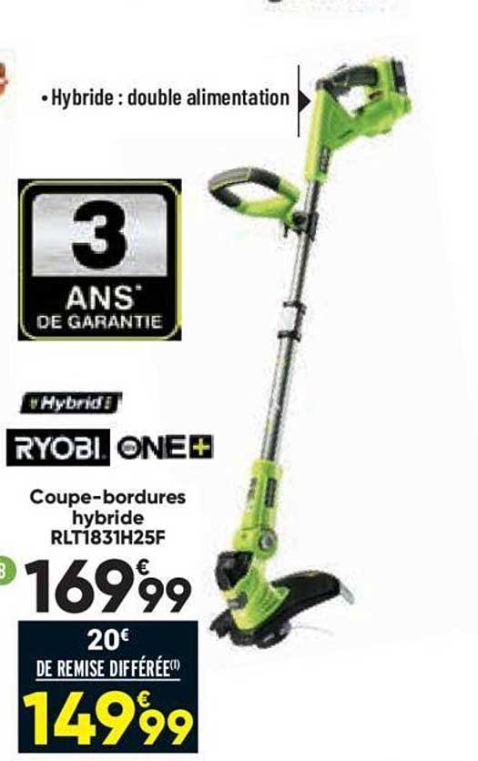 coupe-bordures hybride ryobi