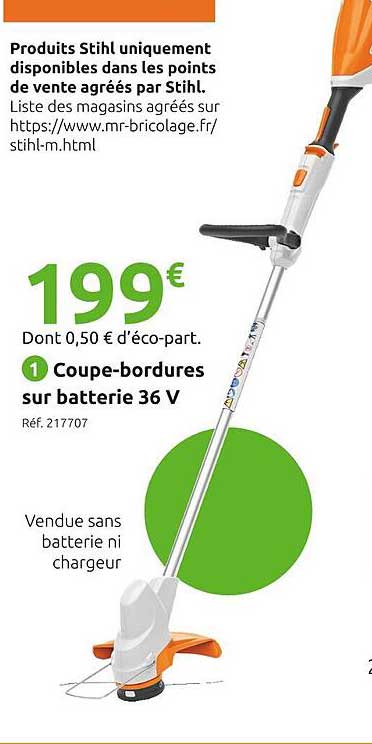 coupe-bordures sur batterie 36v