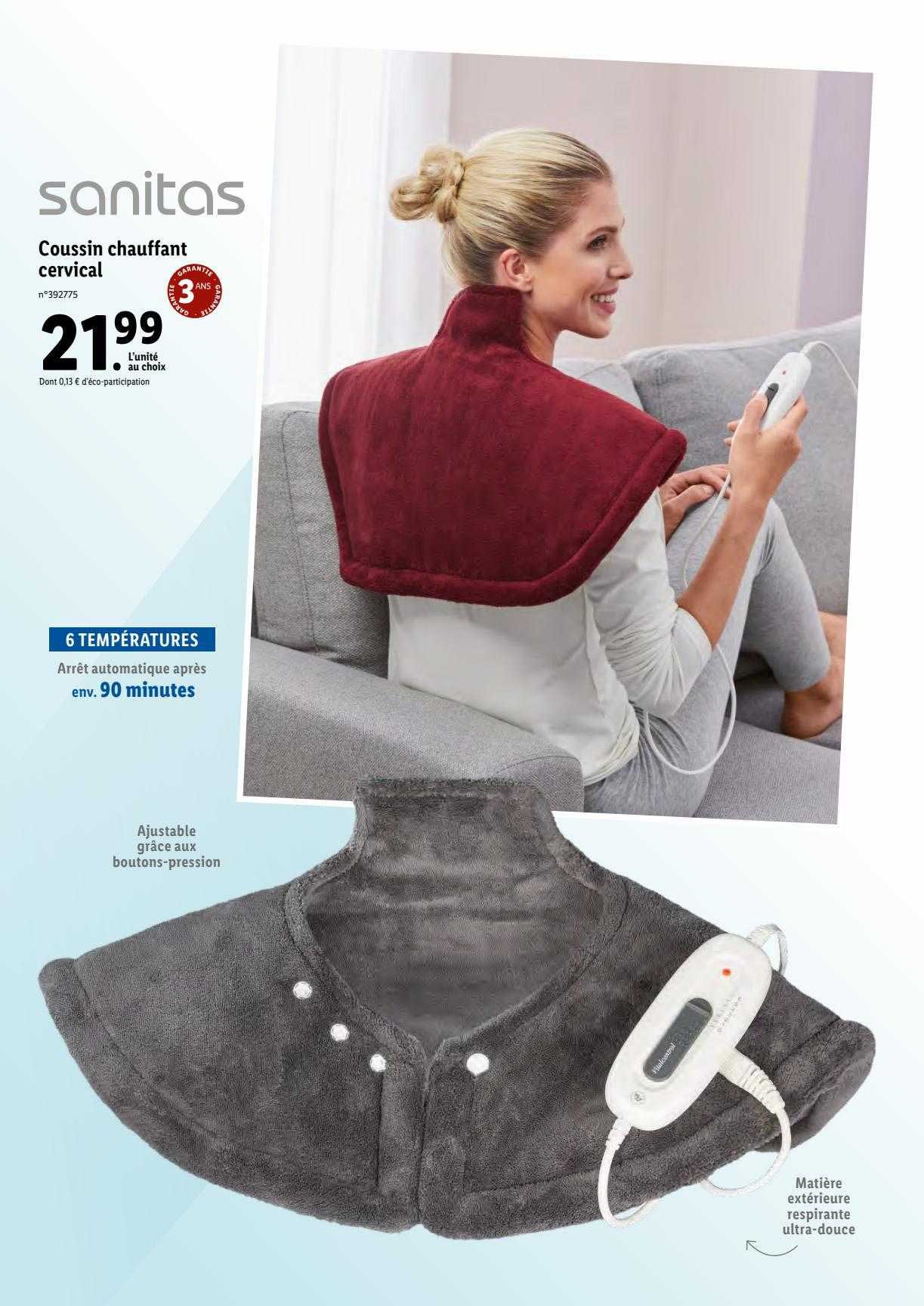 coussin chauffant cervical sanitas