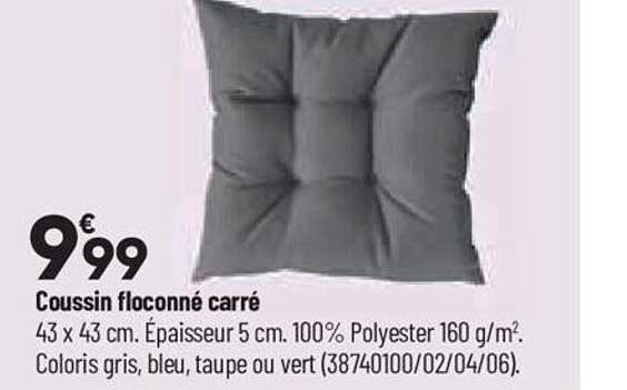coussin floconné carré