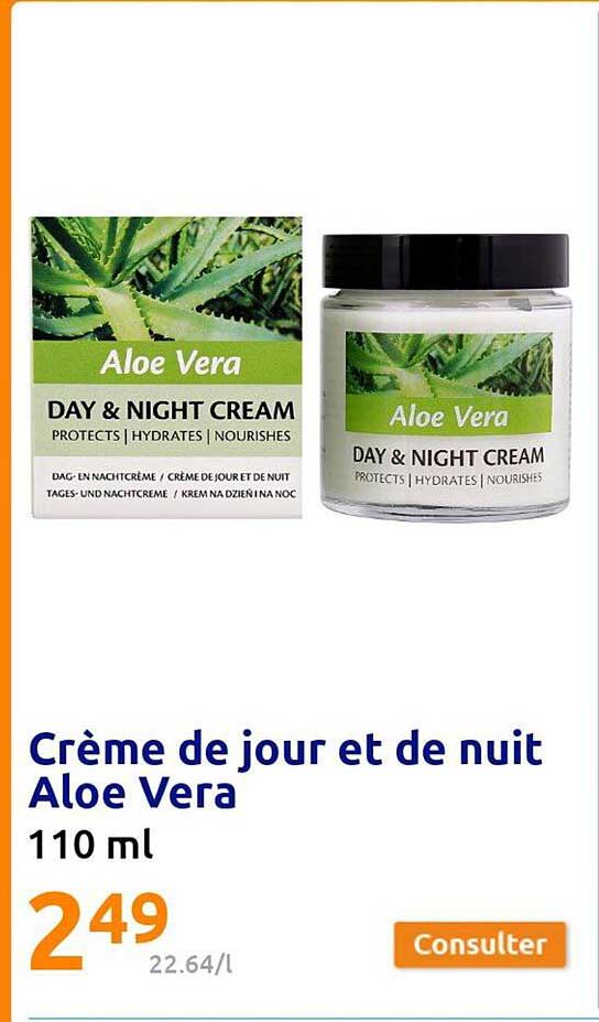 Crème De Jour Et De Nuit Aloé Vera