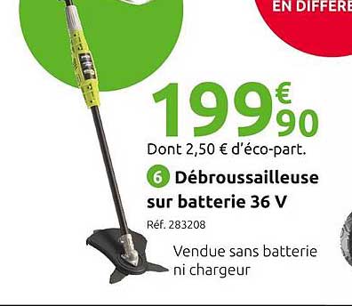 débroussailleuse sur batterie 36v ryobi