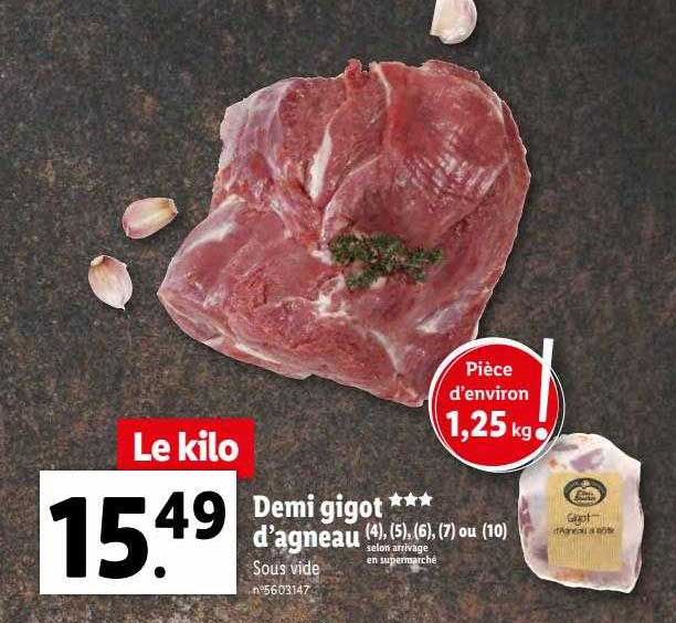 demi gigot*** d'agneau