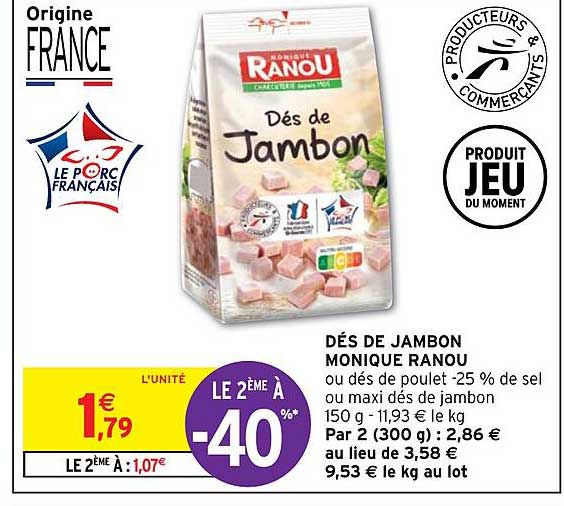 Dés De Jambon Monique Ranou