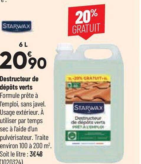 destructeur de dépôts verts starwax