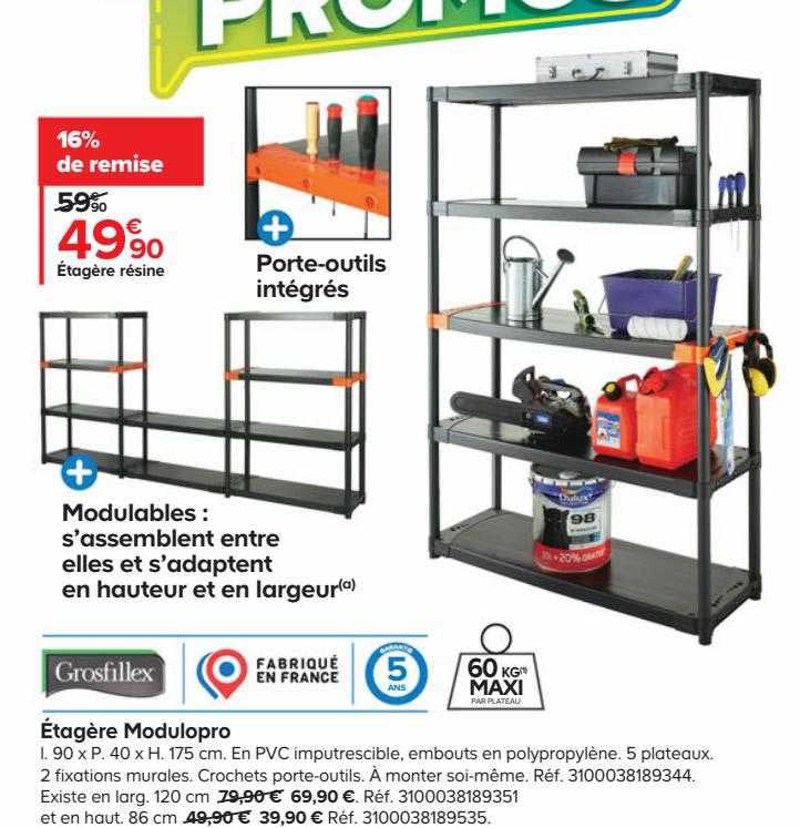 étagère Modulopro Grosfillex