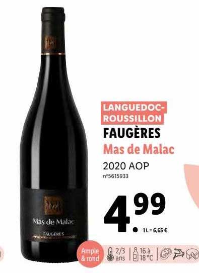 faugères mas de malac 2020 aop