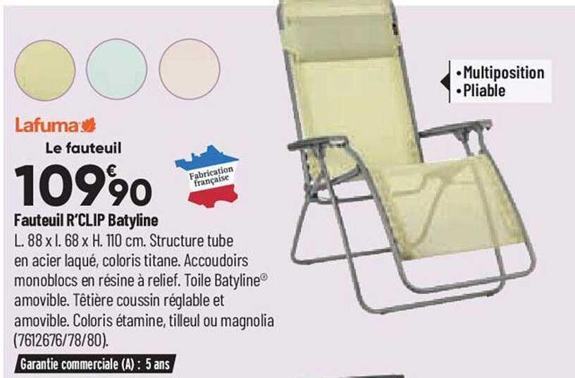 fauteuil r'clip batyline