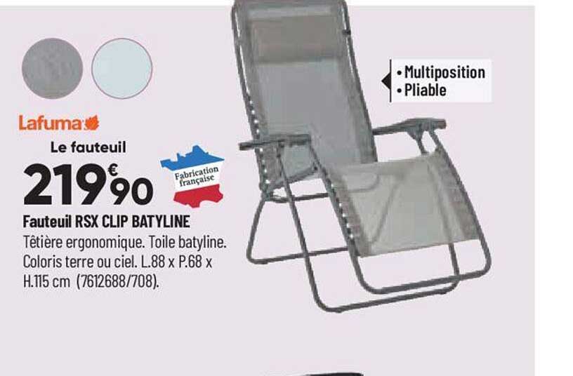 fauteuil rsx clip batyline