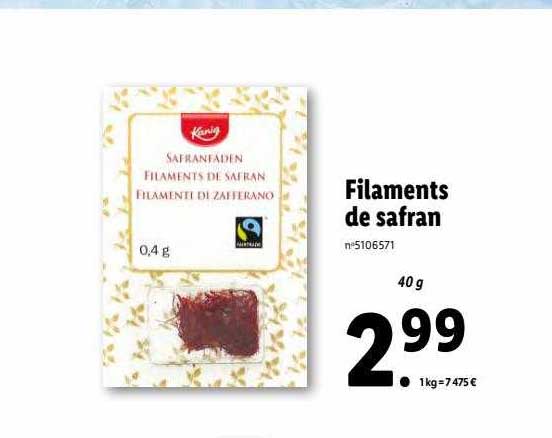 filaments de safran