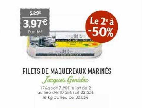 filets de maquereaux marinés jacques ganidec