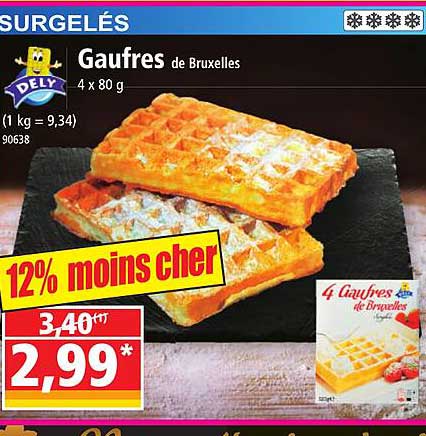 gaufres de bruxelles dely