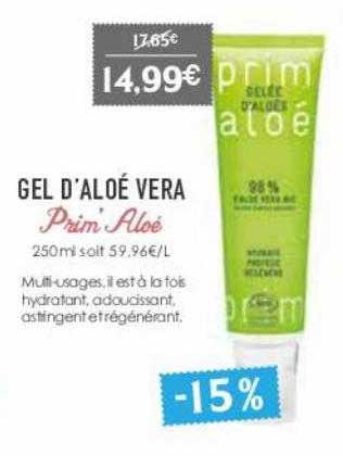 gel d'aloé vera prim'aloé