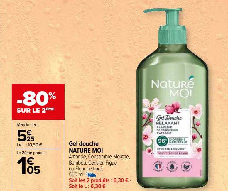 gel douche naturé moi