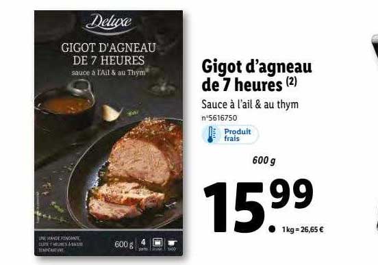 gigot d'agneau de 7 heures deluxe