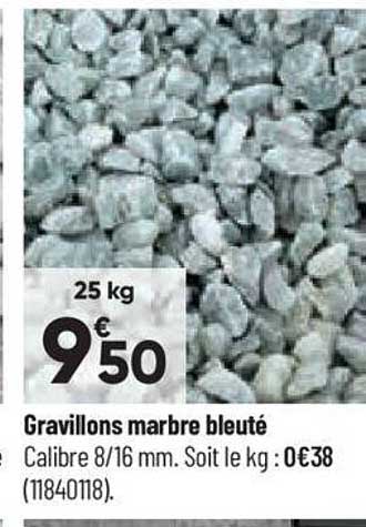 gravillons marbre bleuté