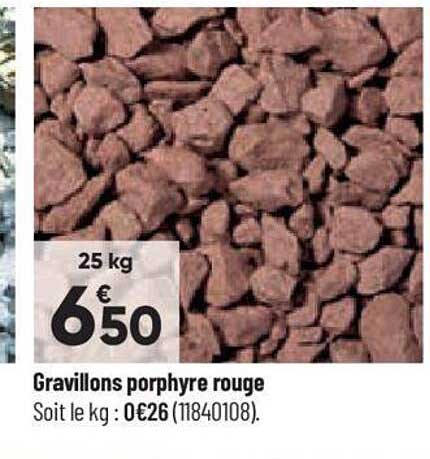 Gravillons Porphyre Rouge