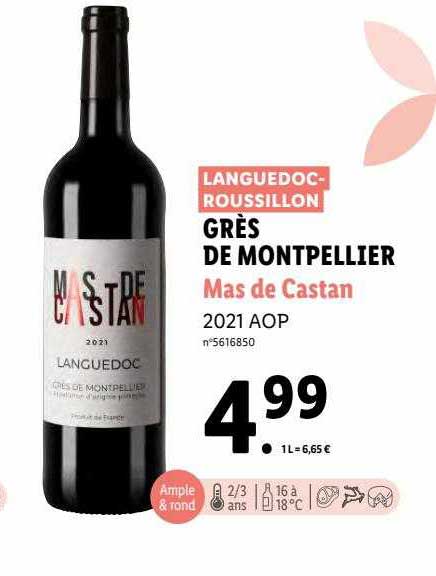 grès de montpellier mas de castan 2021 aop