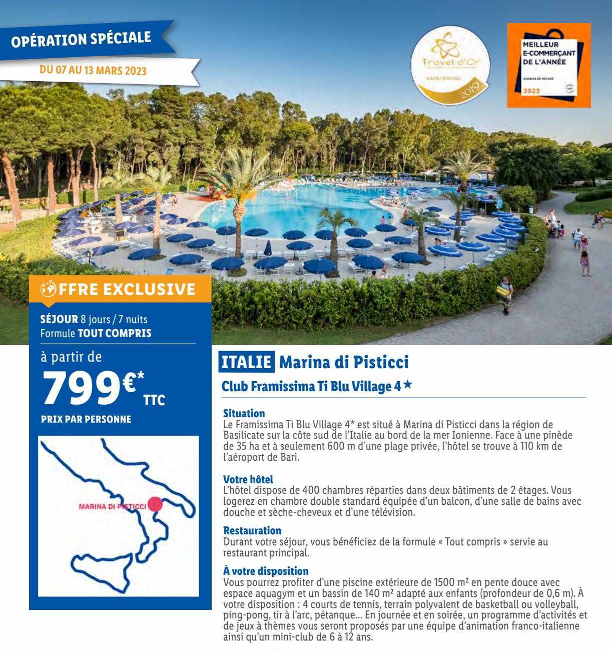 italie marina di pisticci : club framissima ti blu village 4*