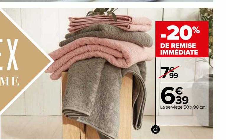 La Serviette 50 X 90 Cm Tex Home