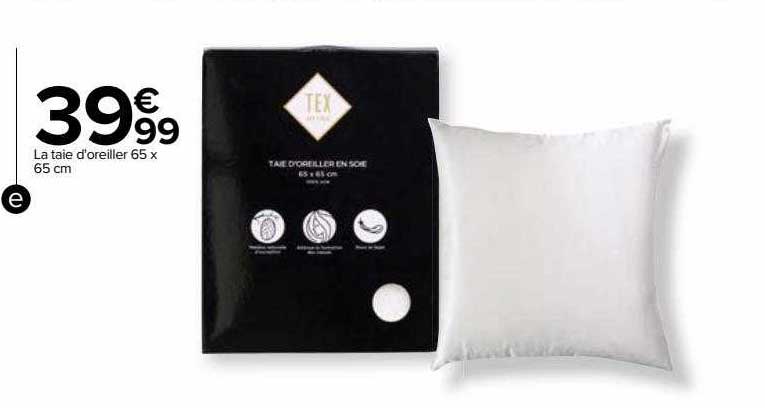 la taie d'oreiller 65 x 65 cm tex home