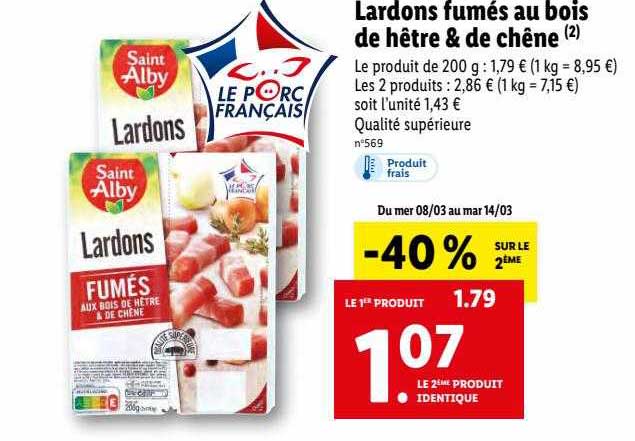 lardons fumés au bois de hêtre & de chêne saint alby
