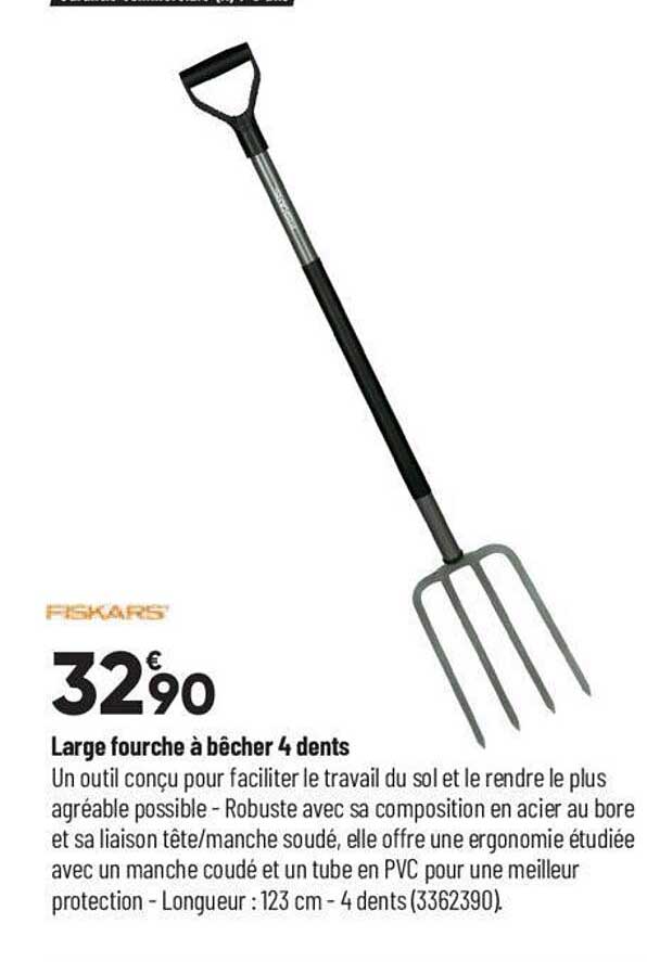 large fourche à bêcher 4 dents fiskars