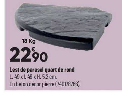 Lest De Parasol Quart De Rond