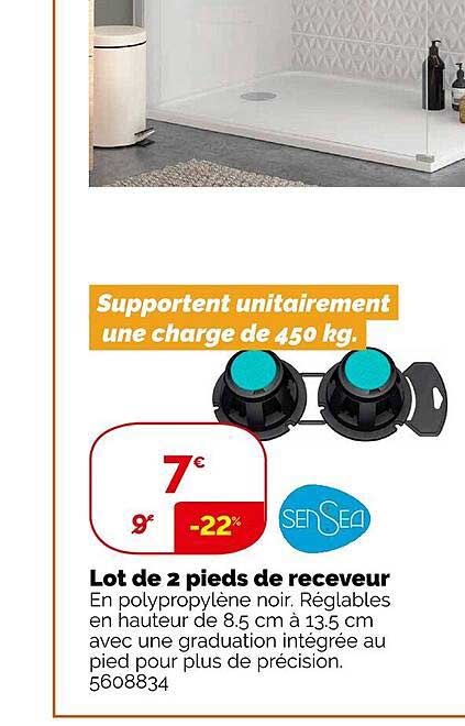 Lot De 2 Pieds De Receveur Sensea