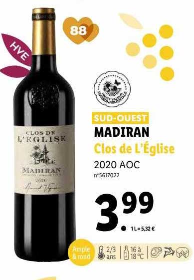 madiran clos de l'église 2020 aoc