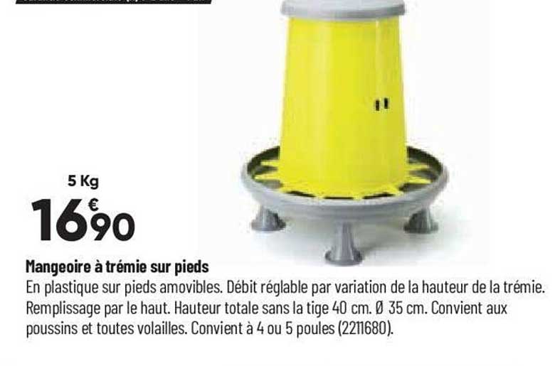 mangeoire à trémie sur pieds