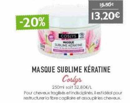 masque sublime kératine coslys