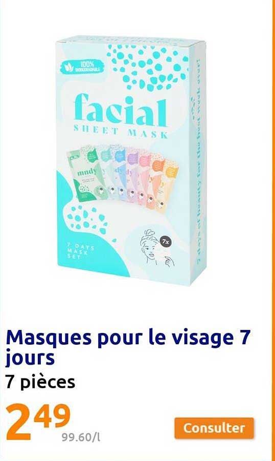 masques pour le visage 7 jours