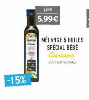 Mélange 5 Huiles Spécial Bébé Quintesens