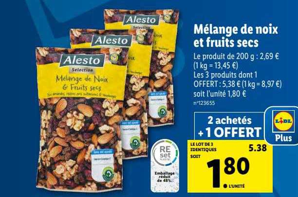 Mélange De Noix Et Fruits Secs Alesto