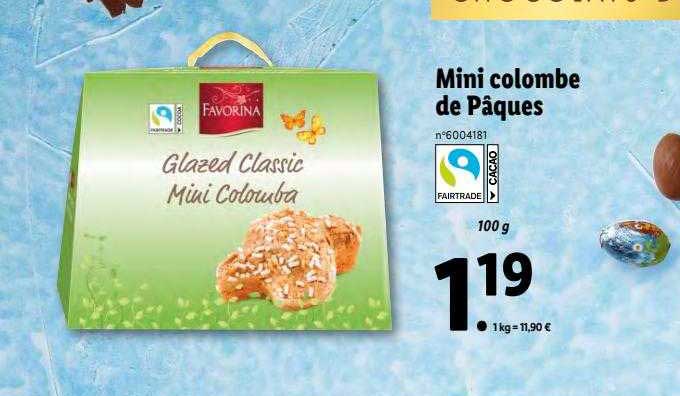 mini colombe de pâques favorina