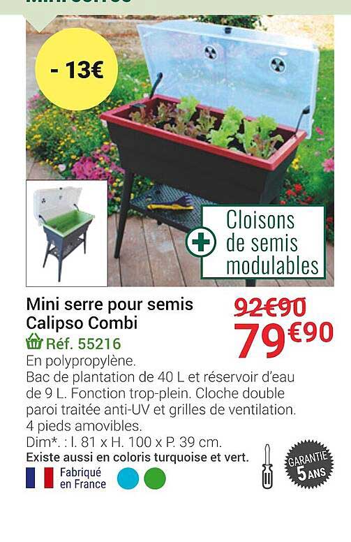 mini serre pour semis calipso combi