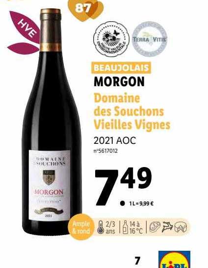 morgon domaine des souchons vieilles vignes 2021 aoc