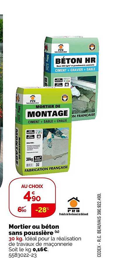 Mortier Ou Béton Sans Poussière