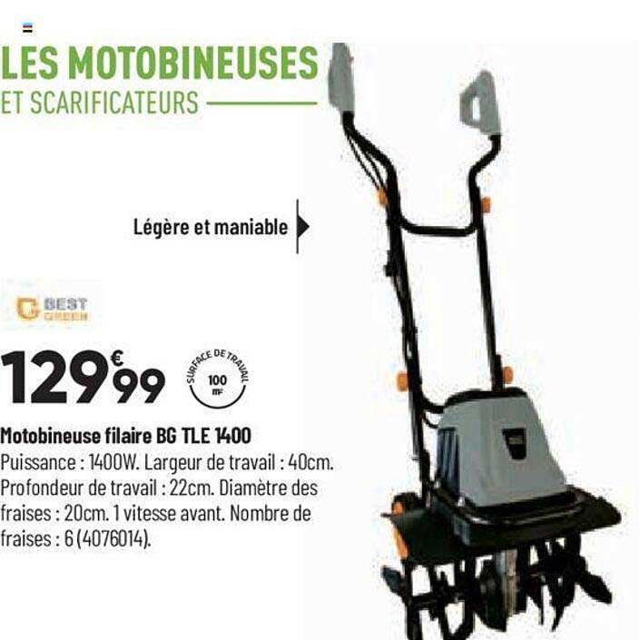 motobineuse filaire bg tle 1400 best green