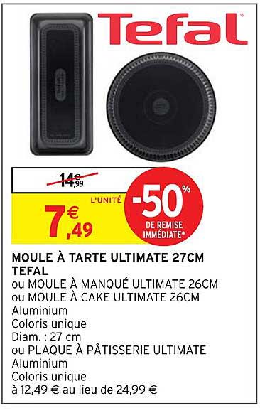 moule à tarte ultimate 27cm tefal